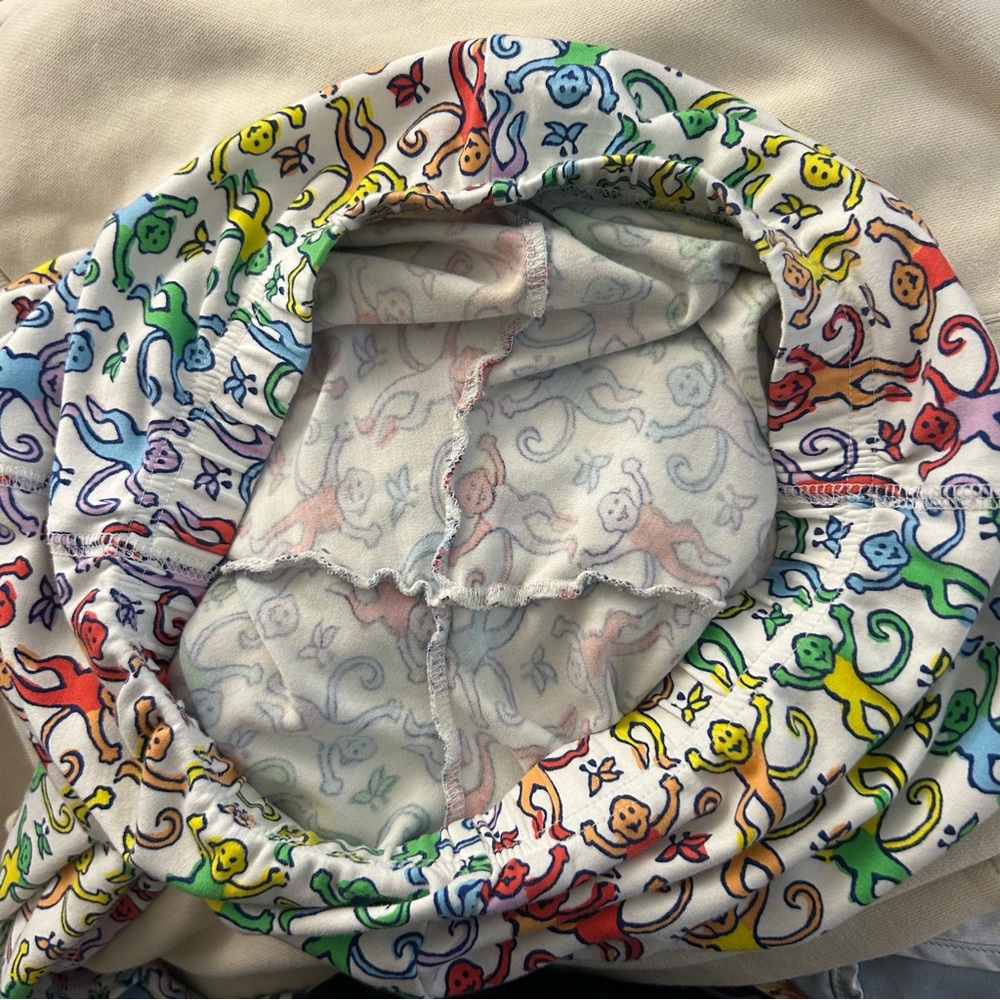 Roller Rabbit Disco Monkeys Rainbow Colorful Print Pajama Pants - Picture 3 of 5